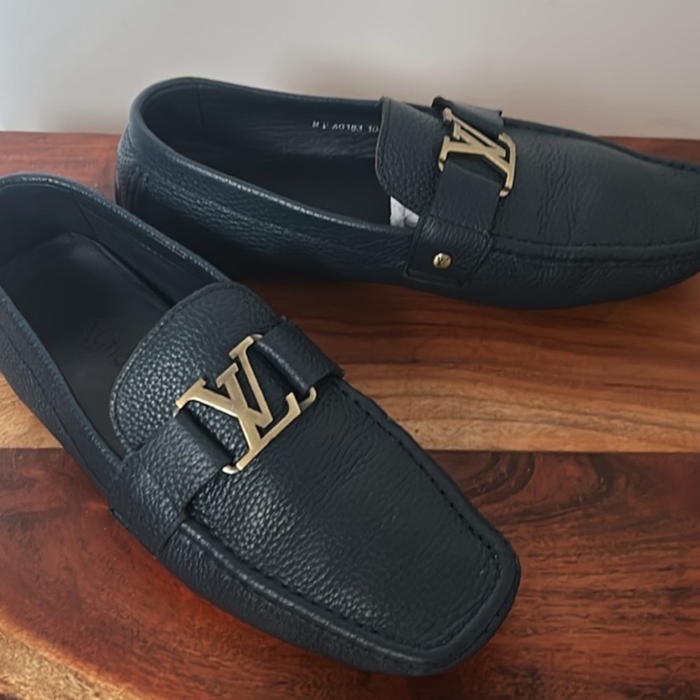 Louis Vuitton Men’s Navy Leather Loafers